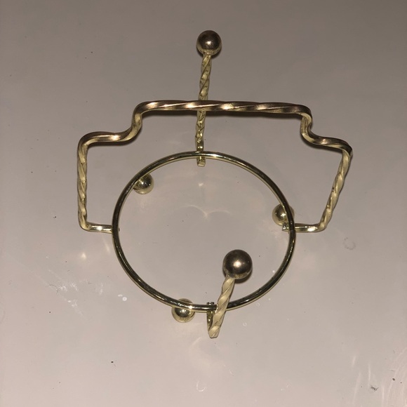 Vintage Interpur Blue Porcelain Coaster Set of 4 w Gold Accents Japanese Peacock - Picture 7 of 10